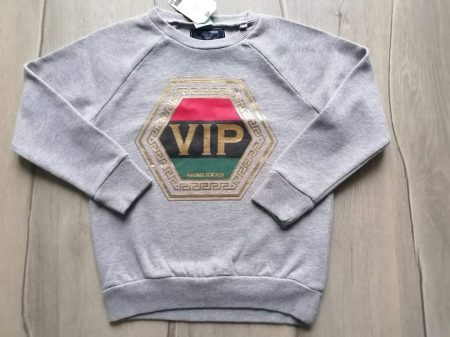 Next pulóver szürke "VIP" mintás Új-címkés (110)