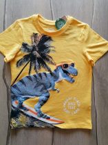   C&A póló sárga, szörfös dinó mintás Új-címkés (140) 