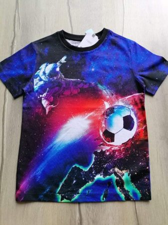Next póló színes, focilabda mintás Új-címkés (122)