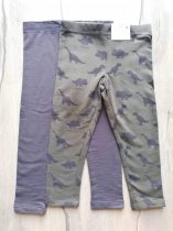   F&F leggings szett 2 db-os s.zöld, dinó mintás Új-címkés (92)