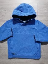 Baker pulóver, kapucnis, kék, feliratos (116)