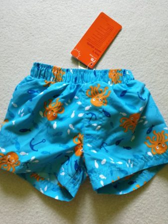 Mothercare úszónadrág kék színben narancssárga polip mintával ÚJ (68)