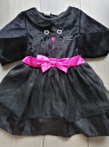 Halloween ruhácska, fekete, cica mintás (98)