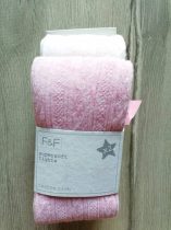   F&F harisnyanadrág szett 2db-os rózsaszín, fehér Új-címkés (128)