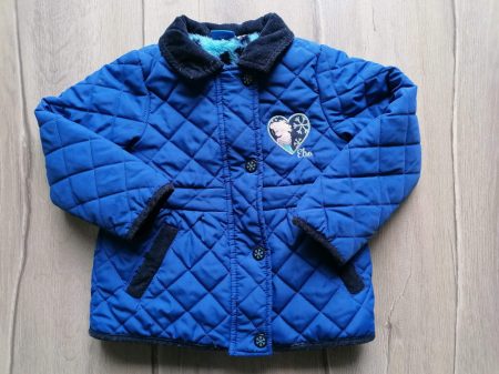 Disney kabát kék, steppelt, Elza dísszel (98)