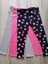  F&F leggings szett 3db-os rózsaszín, csíkos, pöttyös Új-címkés (92)
