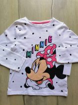   Disney póló h.ujjú pöttyös, Minnie mintás Új-címkés (110)