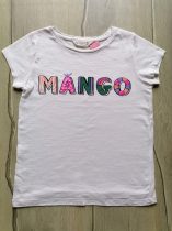 Mango póló fehér, színes feliratos (122)
