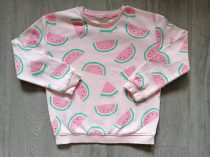 M&S pulóver rózsaszín, dinnye mintás (122)
