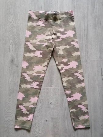 M&S leggings zöld-rózsaszín terep mintás (134-140)