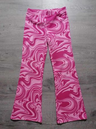 H&M nadrág, pamut, rózsaszín, mintás (128)
