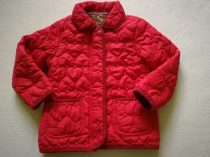 YD kabát átmeneti, piros, steppelt szívecskés (104)